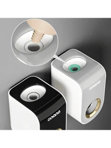 1 pieza Dispensador de pasta de dientes montado en la pared, soporte de pasta de dientes de apretón sin manos, organizador de accesorios de baño