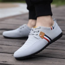 (Suggérer de commander une taille au-dessus) 1 paire de nouvelles baskets décontractées en canevas 2026 pour hommes, chaussures de loisirs extérieurs respirantes, antidérapantes et durables, convenant à toutes les saisons - Blanc - Voir 2