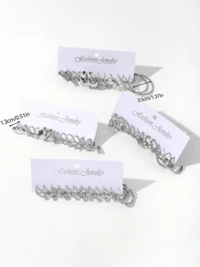 50/48/12pcs Fashion Faux Pearl Earring Set For Women, Classic Square And C-Shaped Jewelry, Suitable For Daily, Dating, Party, Mother's Day Gift