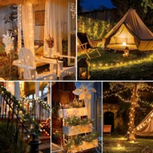 1pc Fairy Tale Light LED Firecracker Light With 8 Flashing Modes With Remote Control And Timer USB Powered Star String Lights Christmas Tree Decoration Ceiling Bedroom Windows Wedding Warm White - Multicolor - View 6