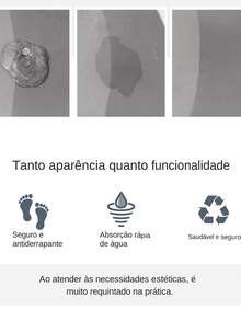 Quick-Drying, Super Absorbent Bathroom Mat Ideal For Showers, Kitchens And Balconies - Multicolor - View 3