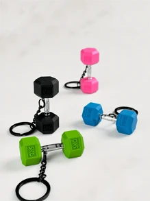 1 Stück Mini-Kurzhantel-Schlüsselanhänger, Silikon Fitness-Schlüsselring, geeignet als Partybegünstigung, Weihnachtsgeschenk, Auto-Schlüssel und Rucksack-Zubehör