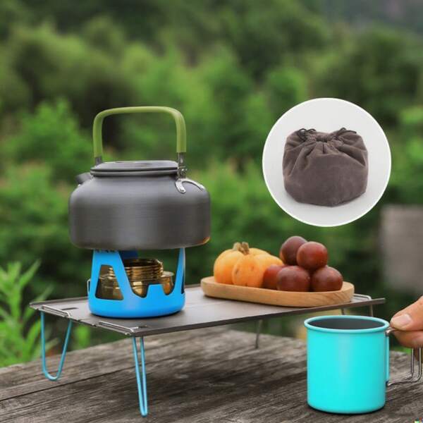 Mini-cuisinière à alcool avec support, brûleur léger pour l'extérieur
