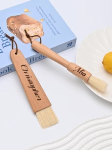 多用途厨房面包刷，羊毛刷，适用于烹饪、烘焙、烧烤。可定制专属名称，适合赠送家人、朋友或爱人