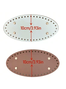 Pu Material Bag Base For Diy Hardware Leather Accessories, Oval Shaped Crossbody Bag Woven Bottom With Perforated Design, Multi-Purpose Stylish And Durable Padding For Comfort, Suitable, Daily Use, And Commuting, Compact And Portable For Travel, Perfect Gift For Fashion Lovers.