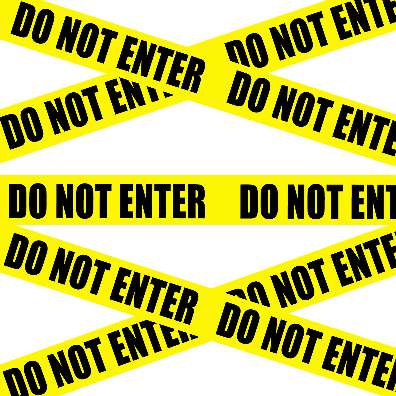 万圣节装饰警示胶带，禁止进入黄色恐怖警示胶带卷危险警示胶带室内路障户外恐怖 DIY 装饰配件适用于万圣节派对、门、危险区域