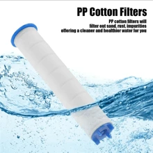 10 cartuchos de filtro para chuveiro - Água mais limpa e saudável, branco, impurezas de microssedimentos filtradas, adequado para chuveiros comuns, início de uso após 2 dias, água limpa e sem ferrugem, filtro de água para chuveiro | Design transparente | Cartucho de filtro de sedimentos