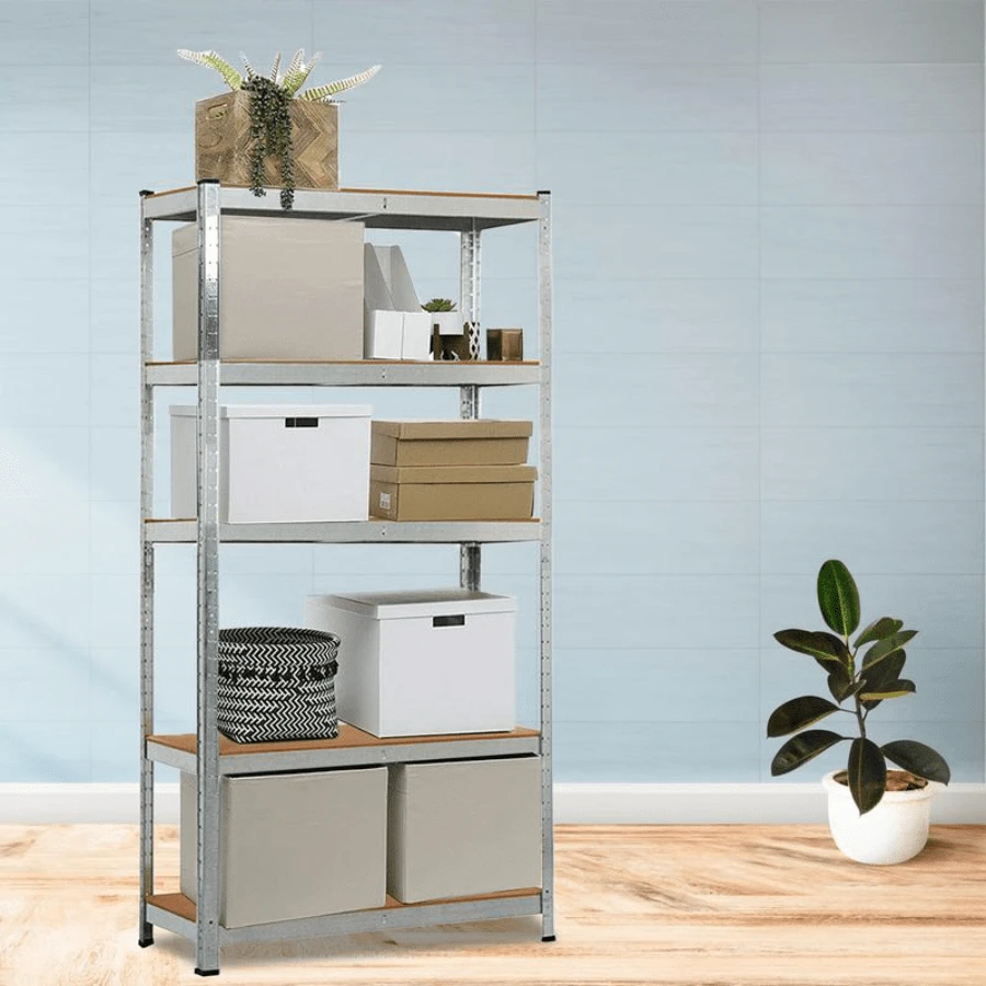 5 Tier Racking Shelf Heavy Duty Garage Shelving Storage Shelves Unit 180x90x40cm Adjustable Metal Organiser - Default - View 1