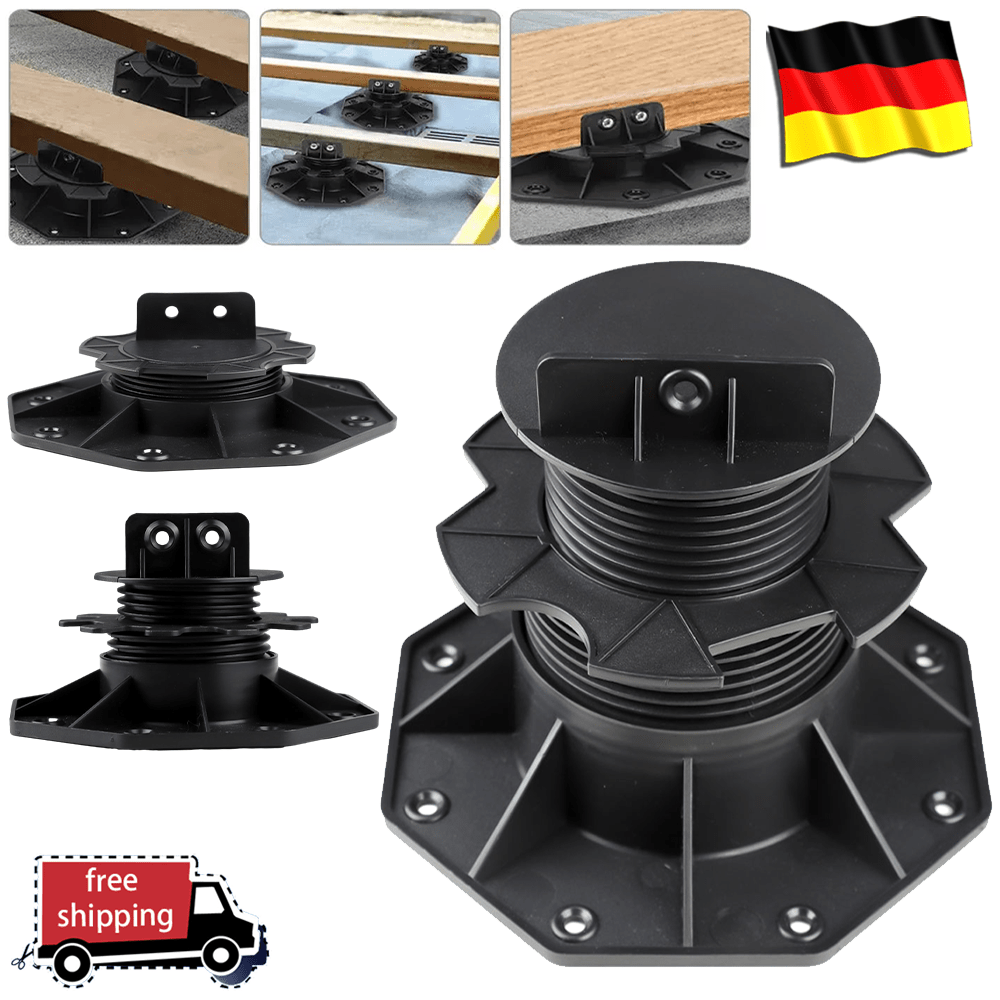 10PCS Stelzlager Plattenlager Terrassenlager Höhenverstellbare Terrasse Holz Stellfuß