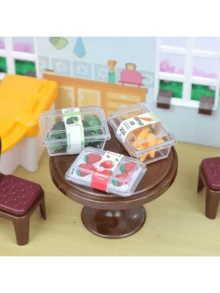 1 caja Set de frutas y verduras miniatura realistas para casa de muñecas: accesorios de decoración para supermercado, tienda de conveniencia, cocina en escala 1:12 para Set de roles (colores y estilos aleatorios) - Multicolor - Ver 9