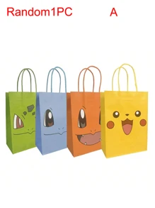 pokemon 1/4/8 Stücke Pokemon Pokémon Geschenktüten mit Pikachu und Spritze - Süße Partytüte für Geburtstage, Veranstaltungen und Feiern, perfekt für Fans und um jedem Anlass Spaß zu verleihen (einige Teile können zufällig sein)