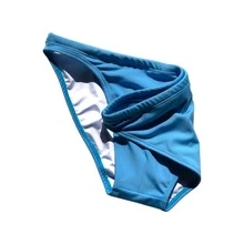 Men's Slim Swim Trunks 3cm Side Slip Bold Modern Diandrher Summer - Turquoise - View 4