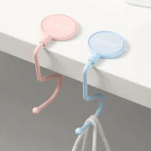 1pc Morandi Color Desktop Hook, Backpack Hook, No Adhesive Required, Rotatable, Exquisite Hook, Fashionable Desktop Hook, No Drilling Required, Exquisite Gift, Convenient To Carry, Simple Hook, Office Supplies,School Supplies,Back To School