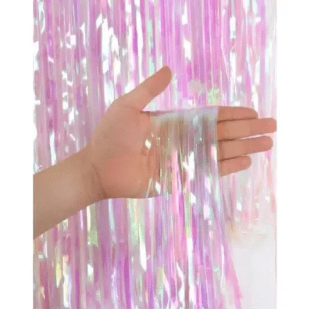 Cortina Metalizado para Festa 1mx2m  - Painel Decoração Fita Metalizada