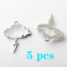 Set de 5/10 piezas de adorables colgantes con forma de nube, materiales para hacer joyas DIY para pulseras, collares, tobillleras, adecuado para artesanía de joyas de playa y vacaciones de verano, pulseras hechas a mano, ideal como regalo y uso diario