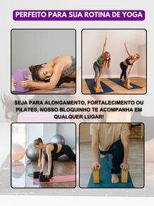 Yoga Pilates Block 10 X 20 X 7.5cm Physical Therapy Stretching Brick - tử đinh hương - Xem 4