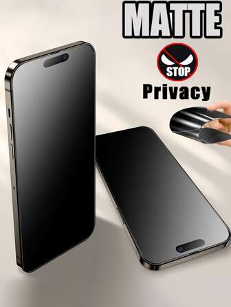 2PCS Matte Anti Peeping And Anti Spy Privacy Ceramic Soft Film Screen Protection Compatible With IPhone 17 Air 16 15 14 Plus 13 Mini 12 11 Promax 6 6S 7 8 SE20 SE22 SE23 Full Coverage, Easy To Install, Shell Friendly, Scratch Resistant, Bubble Free, Ultra Clear Front Display Screen, Side Privacy Protection, Smooth And Smooth Touch, Scratch Resistant, Dust-Free, Waterproof, Fingerprint Resistant, And Scratch Resistant