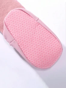 1 双幼儿皮底卡通兔子防滑袜子，新生儿男童女童防滑地板袜