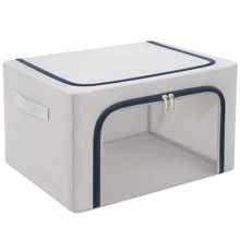 Kit 2 Caixas Organizadoras Multiuso com Zíper para Roupas Toalhas Roupa de Cama Saco Organizador Cobertor Casacos