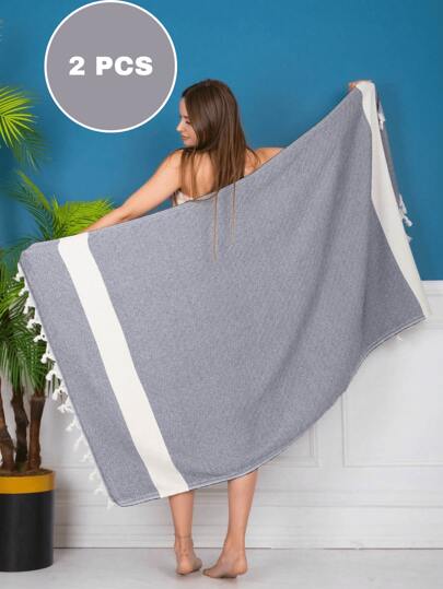 2 Stücke Türkisches Strandtuch, Rautenpeshtemal, Peshtemal Strandtuch, Dokubba Peshtemal, kompakt, leicht, traditionelles türkisches Tuch 90x180 cm