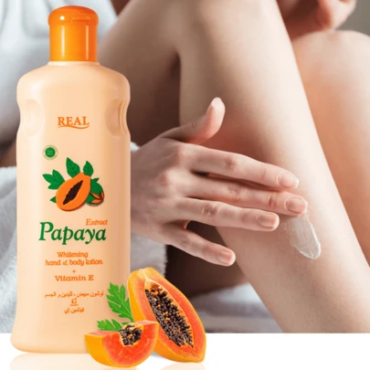 زجاجة واحدة من غسول الجسم المعطر برائحة البابايا، زيت الجسم، العناية بالجسم، مرطب ومغذي، غير دهني، يترك البشرة ناعمة وناعمة، يعتني بالبشرة، غير مجفف، يضيء البشرة، يهدئ البشرة، غسول الجسم، يترك البشرة ناعمة وجميلة