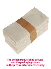 6 Pezzi Tovaglioli In Tessuto Decorativo Di Stile Moderno Semplice Di Stile Country, Beige