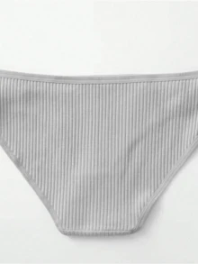 5pcs/Set Seamless Women's Low Rise Lace Briefs, Breathable Double-Layer Gusset Panties - Black - View 5