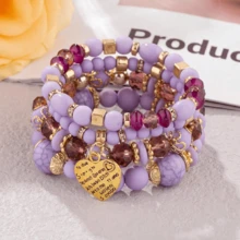 4 chiếc vòng tay lưu niệm ngày lễ phong cách Bohemian cổ điển thời trang khí quyển - Nhiều màu - Xem 22