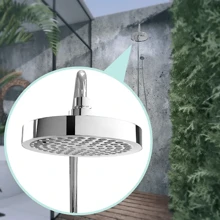 [High-Pressure Rainfall Shower Head] 6-Inch High-Pressure Rainfall Shower Head - Adjustable Angle, Chrome Finish, Wall/Ceiling Mount, Round Polished Bathroom Accessory