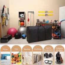 [1 件超大耐用储物袋] 1 件超大耐用储物袋，带双拉链和加固手柄，适用于搬家、旅行和宿舍使用，用于学校用品袋