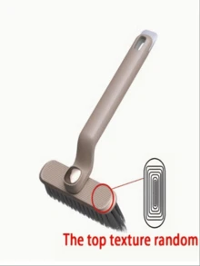 2-In-1 Rotating Cleaning Brush - Plastic (Purple, Coffee, White Multiple Colors), 360° Stiff Bristles, V-Shaped Connector, Suitable For Bathroom Tile And Wall Crevice Cleaning, Multi-Purpose Bathroom Rotating Crevice Cleaning Brush, Household Hard Crease Crevice Cleaning Brush, Kitchen Rotating Crease Crevice Cleaning Tool, Bathroom And Kitchen Tile Cleaning Brush Crevice Cleaning Brush