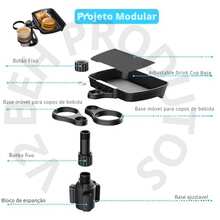 Cup Holder Can Bottle With Support Tray For Car Vehicles 360° Rotating Base - 黑色 - 查看 6