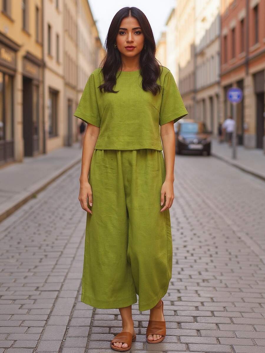 Women Two-Piece Outfits - 綠色 - 查看 1