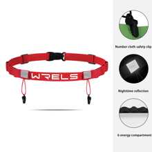 WRELS 1pc Marathon Belt Race Number Band - Lightweight, Free, Convenient, Adjustable Size And Reflective Design - No Pressure For Running At Night, Suitable For Running, Cycling, Triathlon, Marathon