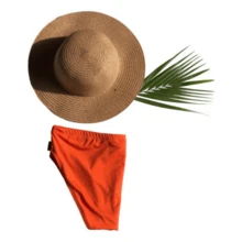 Men's Slim Swim Trunks 8cm Side Cut Modern Comfortable Beach Pool Sun Summer - 橘色 - 查看 3