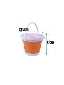 1pc Foldable Water Bucket, Portable Outdoor Travel Home Use Small Water Bucket, Fishing Bucket, Plastic Foot Washing Bucket, Soaking Bucket, Car Washing Bucket, Dorm Carry Bucket, Round Shape Water Bucket, Practical & Stylish, Space-Saving, Multi-Functional Folding Bucket - Multicolor - View 19