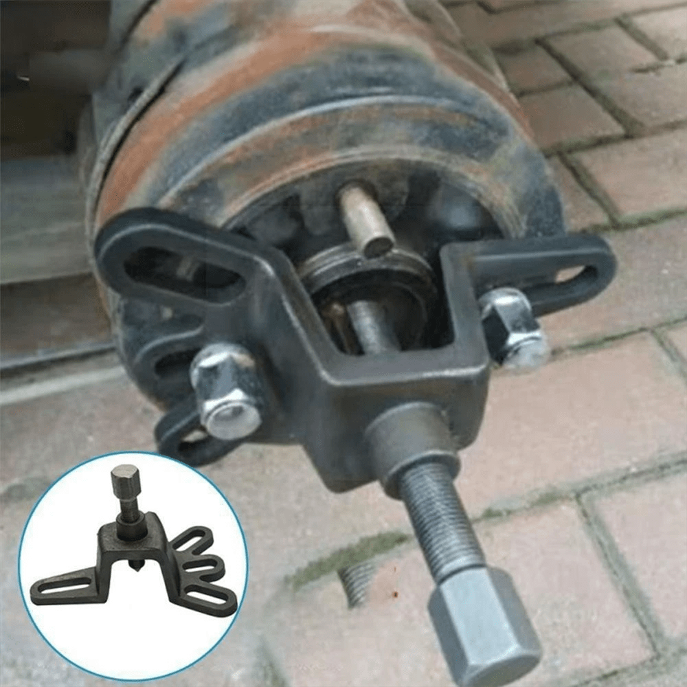 Easy To Install 4-Hole Brake Drum Disassembly Tool For Motorcycles And Tricycles - Durable Bicycle Repair Accessory, Versatile (Black)