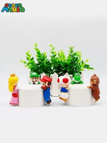 Super Mario 1/3/6 Pezzi Statuine Decorative 3D di Mario Poppa, Blind Box Poggiapolsi, Piccole Statue Decorative, Telefono Cellulare Casuale, Decorazione per Auto, 6 Colori Casuali 1 Regalo Sorpresa, Perfetti Regali per Giovani per Compleanni, Natale, San Valentino e Inizio Scuola