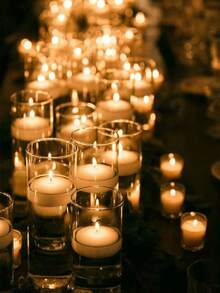 1/6/10/16PCS Clear Glass Floating Candle Holder, Ultra Thin Column Borosilicate Glass Candle Holder, Heat Resistant Tall Vase, Romantic Candlelight Dinner Mugs - Valentine's Day, Wedding, Holiday Party Atmosphere Decoration, Table Centerpiece Candle (Candle Can Be Purchased Separately) - Multicolor - View 7