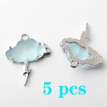 Set de 5/10 piezas de adorables colgantes con forma de nube, materiales para hacer joyas DIY para pulseras, collares, tobillleras, adecuado para artesanía de joyas de playa y vacaciones de verano, pulseras hechas a mano, ideal como regalo y uso diario