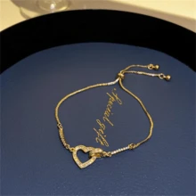 1 Stück Damen elegantes einstellbares Zirkonia Herz Armband, modische minimalistische Schmuckzubehör geeignet für den täglichen Gebrauch, Hochzeit, Geschenke
