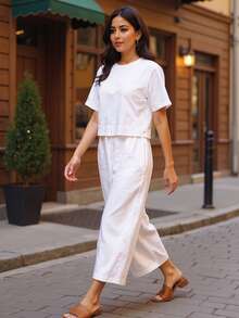 Women Two-Piece Outfits - White - View 3