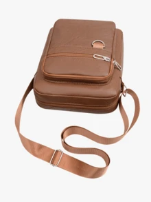 Torba męska, torba na ramię, torba męska, torba typu cross-body, torba ze skóry PU, torba biznesowa - Wielokolorowe - Zobacz 10