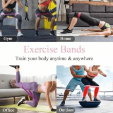 5pcs/Set Gradient Pink Resistance Bands, Strength Training Bands, Fitness Booty Bands, Outdoor Yoga Sports Elastic Fitness Bands, Squat Leg Training, Pilates Home Rubber Bands Gym Accessories, Pilates Fitness Equipment, Fitness Equipment, Dance, Elastic Fitness Bands, Fitness Resistance Bands, Sports, Gym, Soccer, Men's Gym, Artistic Gymnastics, Fitness Bands - Multicolor - View 4