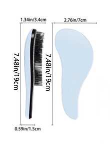 Este peine de gran tamaño está hecho con una exquisita artesanía de enchapado y tiene una función de masaje del cuero cabelludo. Adecuado tanto para el cabello seco como húmedo, ayuda a desenredar el cabello y evitar nudos. Fácil de llevar, adecuado para todas las estaciones. Accesorios de belleza para el cabello para el hogar - Rosa - Ver 20