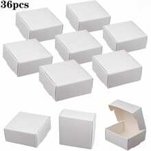 36/60pcs-Mini Kraft Paper Gift Box - Multipurpose Jewelry Wrapping For Rings, Earrings, Wedding & Birthday Gifts, Holidays & Christmas - Stand-Alone Use, No Power Required, Jewelry Making Display & Packing Supplie