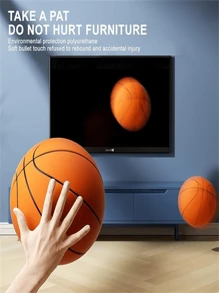 Kids' Silent Basketball (Size 3/5/7) - High Elasticity, Quiet & Noiseless, Soft Texture , Shockproof, Wear-Resistant & Non-Shedding. Indoor Family Training Ball For Kids Ages 3-9, Educational Toy & Game. Perfect Birthday & Christmas Gift For Boys & Girls Yes