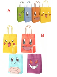 pokemon 1/4/8 Stücke Pokemon Pokémon Geschenktüten mit Pikachu und Spritze - Süße Partytüte für Geburtstage, Veranstaltungen und Feiern, perfekt für Fans und um jedem Anlass Spaß zu verleihen (einige Teile können zufällig sein)