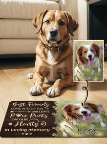 1pc Customized Simple Diatomite Pet Mat, Spill-Proof For Cats And Dogs, Dirt-Resistant And Anti-Slip, Water-Absorbent And Easy To Clean Household Floor Mat