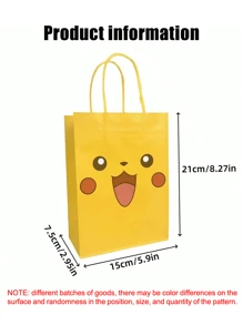 pokemon 1/4/8 Stücke Pokemon Pokémon Geschenktüten mit Pikachu und Spritze - Süße Partytüte für Geburtstage, Veranstaltungen und Feiern, perfekt für Fans und um jedem Anlass Spaß zu verleihen (einige Teile können zufällig sein)